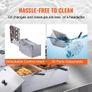 Commercial Electric Deep Fryer, 24L Large Capacity Electric Countertop Fryer with Dual Removable Basket, 5000W Stainless Steel Dual Deep Fryer for Kitchen, Restaurant and Commercial Use, Silver Image 5