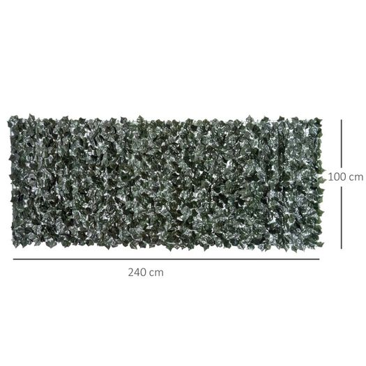 Artificial Leaf Screen Panel, 2.4x1 m-Dark Green (FREE SHIPPING)