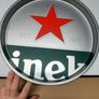 Heineken beer/drinks metal trays, few marks see pictures, 1 x available ,handy in any pub ,man cave, restaurant etc ,,see pictures for condition,good ,take as is,30 each posted,see pictures for condition,  take as is, Image 2