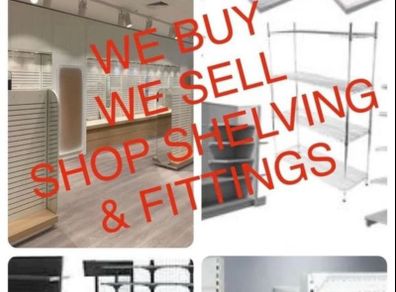 We Buy Shop Shelving - Racking - Display Stands - Shop Closure Warehouse Liquidations