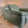 Peacock Leather Power Recliner Armchair Image 2
