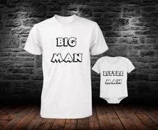 Big Man And Little T-shirt And Bodysuit Set Of Matching Tees For Dad An Baby