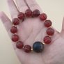 Vintage Melon Shape Carnelian Agate & Etched Carnelian Bracelet Image 10