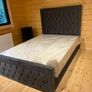 New Ottoman Upholstered Bed, Double Bed with Hydraulic Lifting Bar, Height Adjustable Padded Headboard, Metal Slatted Frame, Youth Bed, Adult Bed Image 8
