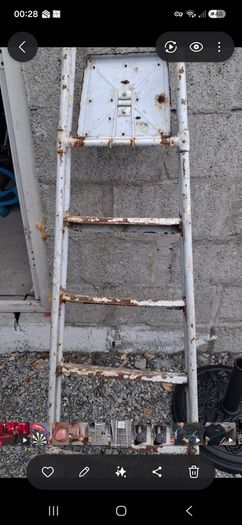 Metal step ladder