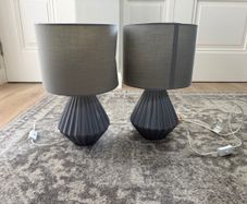 2x Table Lamps and 3x Light Shades