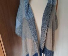 Blue/Beige/Navy Combination Scarf/Shawl/Throw