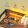 Chest of Drawers Bedroom, with LED Light trip with 10 Adjustable Colors and 2 USB and 2 AC Outlets Image 6