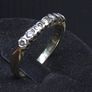 Vintage 9ct Gold Seven Stone Half Eternity Ring Size 61 Image 3