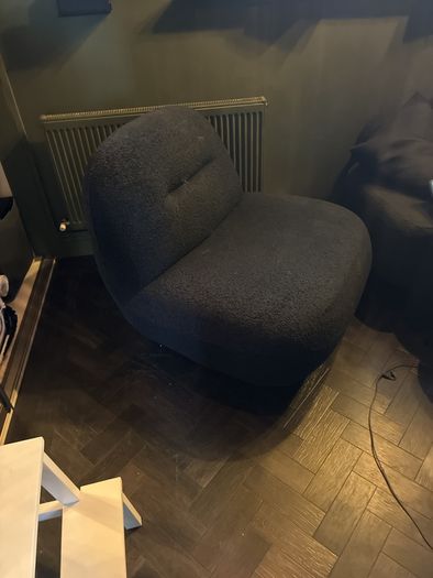 Soft Cosy Boucle Black Otis Swivel Accent Chair from Next
