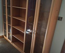 Stylish pear wood bookcase/display unit