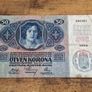 Austria-Hungary, 50 Kronen banknote, 2 January 1914, circulated, with overprint - free standard postage Image 2