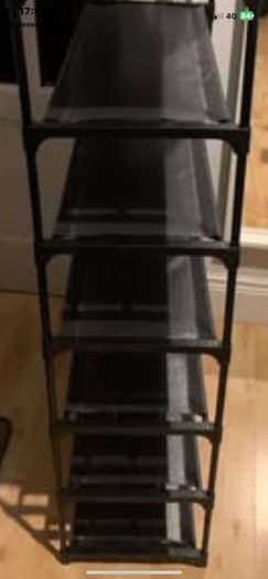 shoe rack ( no price below, 6 shelves)
