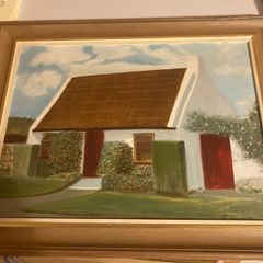 Irish cottage oil painting signed j Faulkner free postage