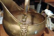 Collection of Brass Scuttle &amp; 2 Brass Bins