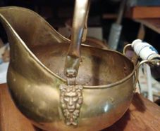 Collection of Brass Scuttle & 2 Brass Bins