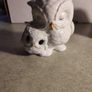 Royal Osborne White Bone China Ornament  Pair Of Owls / Mother & Baby Image 2