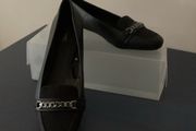 NEXT Slip On Shoes Chain Detail Size 41 NEW Black