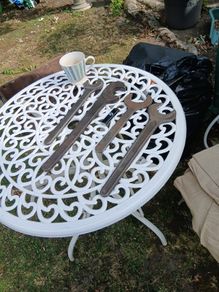 four large open ended spanners