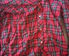 fred perey tartan shirt m