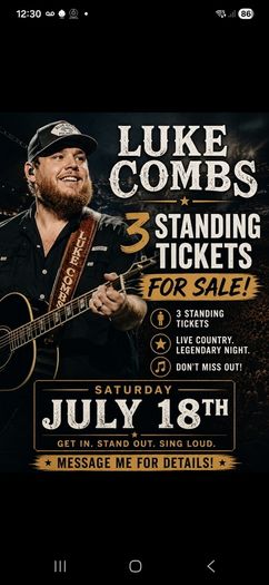 Luke Combs Slane Castle Saturday 18th July