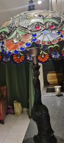 Peacock Eye And Fantail  Large Table Lamp