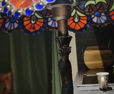 Peacock Eye And Fantail  Large Table Lamp