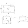 Granite Kitchen Sink Single Basin Black Image 5