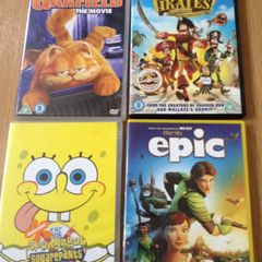 Garfield, Pirates, SpongeBob,Epic, Cloudy Meatballs DVDs