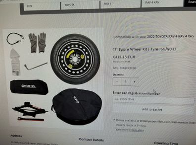 17" Universal Spare Wheel Kit