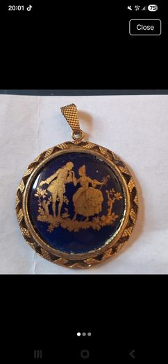 Vintage Limoges Pendant