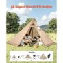 Hot Tent for 4 Persons, Portable Winter Tipi Tent with Stove Jack, Waterproof Camping Tents Image 3