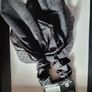 Black hair scrunchie with bow tie NEW Image 2