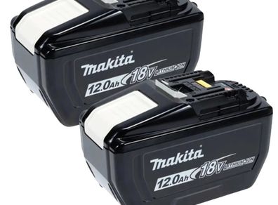 Makita BL18120 18V LXT 12.0Ah Li-ion Battery Pack x2