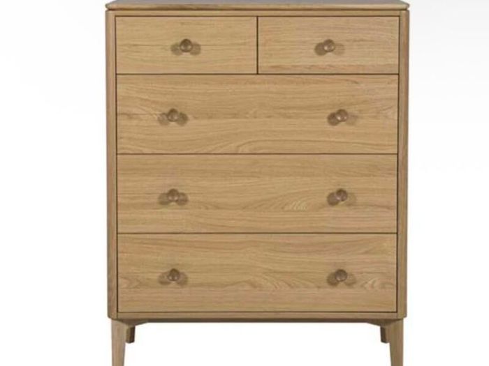 Hadley Oak Five(2+3) Drawer Chest