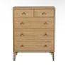 Hadley Oak Five(2+3) Drawer Chest Image 2
