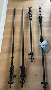 Curtain Poles (3) Metal Black
