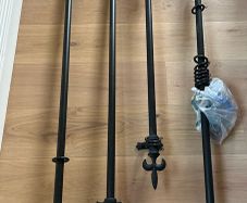 Curtain Poles (3) Metal Black