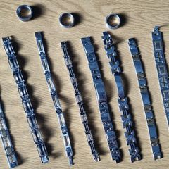 Various mens jewelry chains & rings