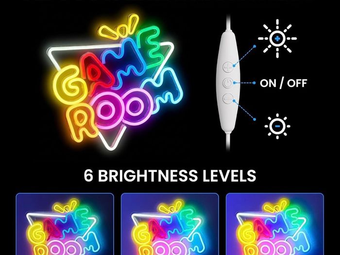 Neon Light Sign LED Gaming Room Decor, Gaming Accessories, Gamer Gift LED Gaming Lights for Desk, Gaming Stuff for Boys Room Setup, Gamer Boys Bedroom Wall Decor, Neon Sign for Wall, Lamp Gifts