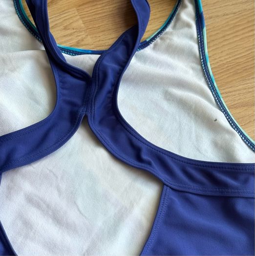 F&F Girls Blue Swimsuit Age 14-15 Years - Very Good Condition