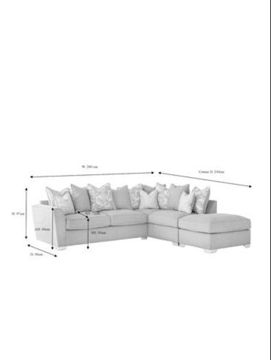 Harvey normam  L shaped corner couch sofa with footstool