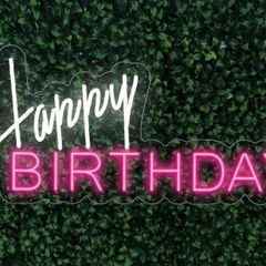 Neon Sign Night Light for Wall Party Decor Bedroom Room Bar Wedding Home Birthday Art Decoration Christmas with USB Chain Light modulator 5v Happy birthday (FREE POSTAGE)