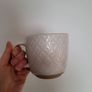 Ivory / beige textured ceramic mug NEW Image 4