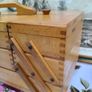 Vintage Wooden Sewing Box Image 2