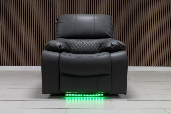 Rita 3+2 Dark Grey Electric Leather Recliner Sofa
