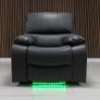 Rita 3+2 Dark Grey Electric Leather Recliner Sofa Image 9