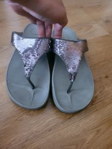 Fitflop sandal in dark silver / pewter  uk6
