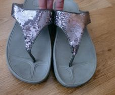 Fitflop sandal in dark silver / pewter  uk6