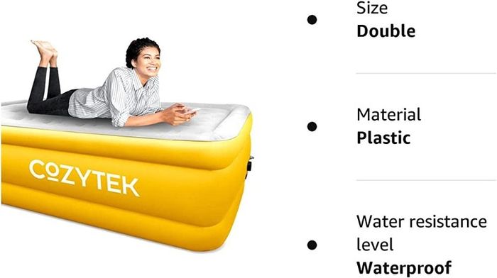 Premium Blow up Inflatable Double Air Bed Mattress with Built in Pump 191 x 137 x 46cm and Storage Bag Included (FREE POSTAGE)